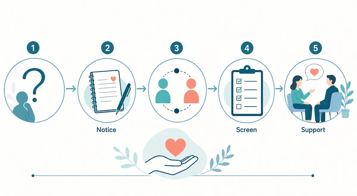 Do I have BPD test pathway showing notice screen and support steps